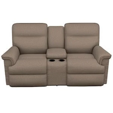 Casual Power Reclining Storage Loveseat with Power Tilt Headrests and 2 USB Ports